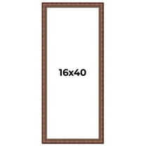 16x40 Dark Brown Bamboo Real Wood Picture Frame Width 1.5 inches | Interior Frame Depth 0.5 inches