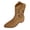 Brown, variant on Cowboy Boots for Women Cutout Mid Wide Calf Stylish Low Chunky Heel Suede Pull on Casual Western Ankle Booties