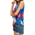 thumbnail image 4 of Women Crew Neck Twisted Hem Tie Dyed Print Tank Top, 4 of 7