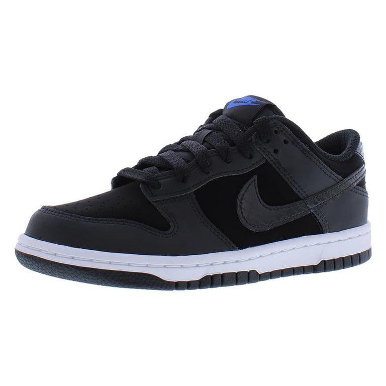 Nike Dunk Low SE Leather GS Boys Shoes Size 7, Color: Black/Black