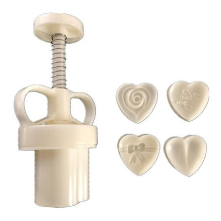 

TINYFULL Plastic Mooncake Mold 30g Heart Stamp Cookie Cutter Mould DIY Baking Accessories Mid-Autumn Festival Kitchen Gadgets