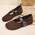 thumbnail image 5 of Coffee Women'S Shallow Mouth Slip-On Shoes Boasting Flat Sole Muted Hue For Casual Outfits, 5 of 9