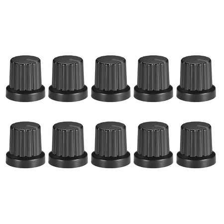 Unique Bargains 6mm Shaft Hole Knob for Speaker Effect Pedal Amplifier Black Potentiometer Knob Black Mark 10 Pcs
