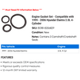 thumbnail image 2 of Engine Gasket Set - Compatible with 1999 - 2006 Hyundai Elantra 2.0L 4-Cylinder 2000 2001 2002 2003 2004 2005, 2 of 2