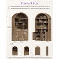 thumbnail image 4 of LAZZO 75” Arched Pantry Cabinet, Farmhouse Storage Cabinet with Built-In Power Strip, Anti-Tip Device and Open Shelves, Natural Wood, 4 of 8