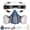 MS66 Half Face Cover Gas Mask, variant on Respirator Reusable Half Face Cover Gas Mask with Safety Glasses, Filters for Painting, chemical, Organic Vapor, Welding, Polishing, Woodworking and Other Work Protection