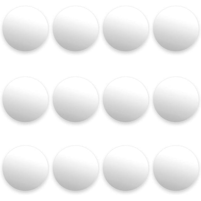 Paquete de 12 balones de futbolín blancos lisos para mesas de futbolín estándar y pelotas de juego de fútbol de mesa clásicas