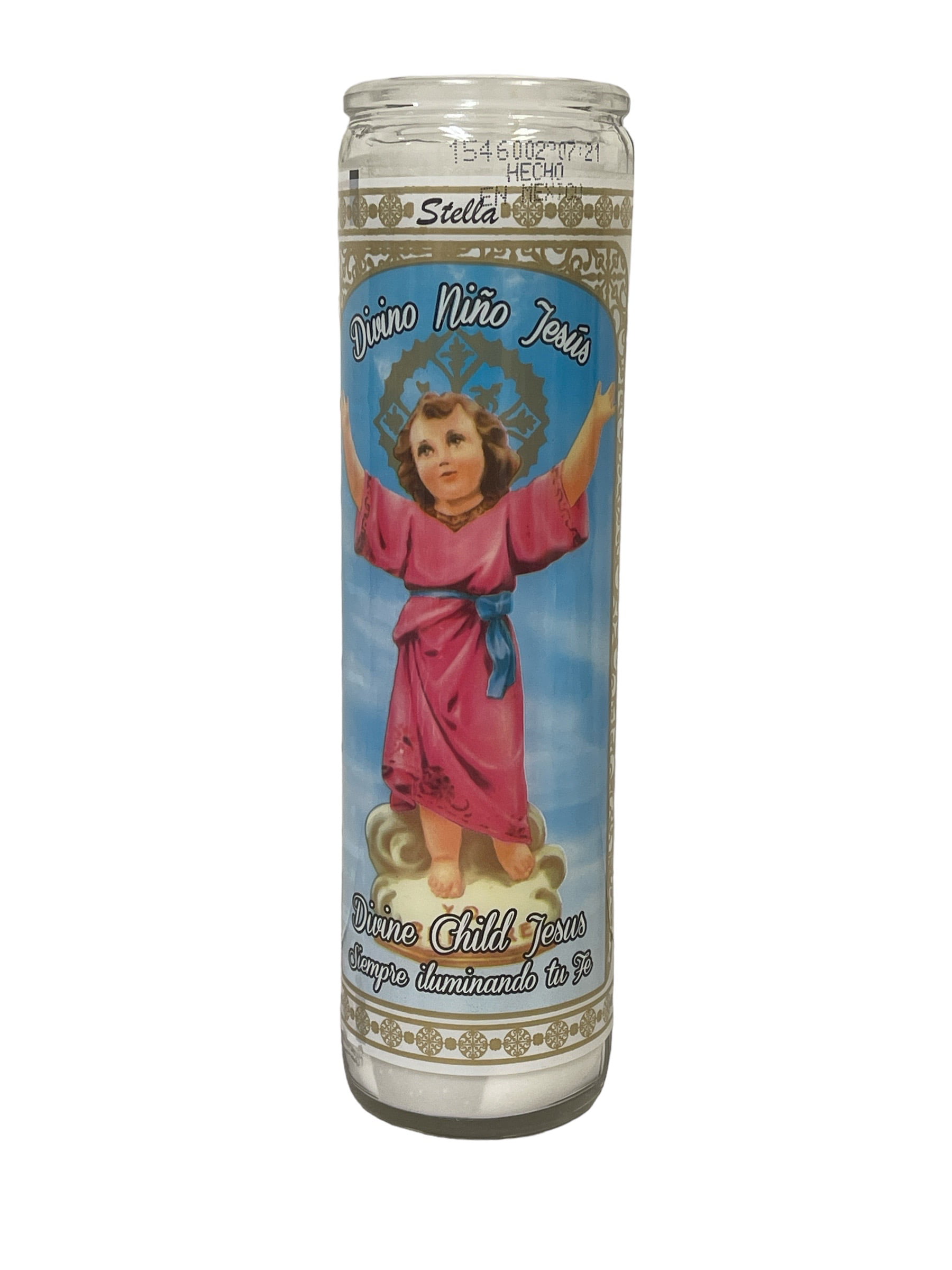Magiclight Religious Candles 44 oz - Clear Glass Jar, Unscented White Wax, Size: 44oz
