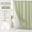 Green, variant on Extra Long Linen Farmhouse Shower Curtain with Tassels, Boho Chic French Country Cotton Fabric, 72x84, Includes PEVA Liner, Black