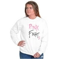thumbnail image 5 of Pink Fight Breast Cancer Awareness Women Crewneck Sweatshirt Brisco Brands X, 5 of 6