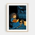 thumbnail image 2 of Vintage hedgehog reading a book - Illustration Reading Library Woodland Whimsical Animal Nostalgia Unframed Wall Art Print 12 x 18 inches, 2 of 16