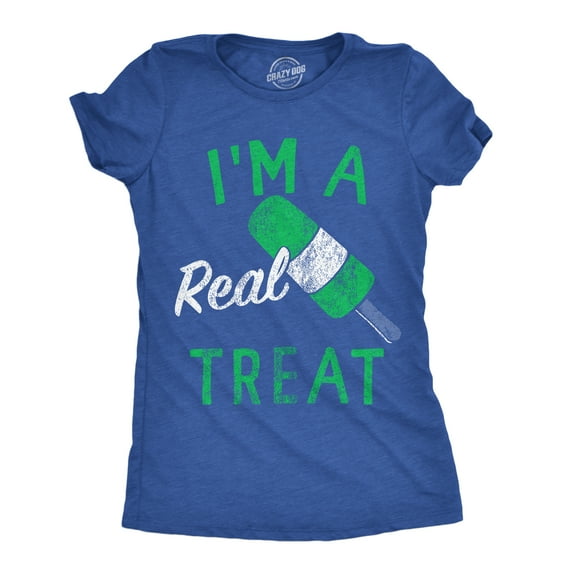 Womens Funny T Shirts Im A Real Treat Sarcastic Popsicle Graphic Tee for Ladies Womens Graphic Tees