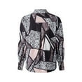 thumbnail image 3 of VISgogo Camisa Retro con Manga de Obispo para Mujer, Color Sólido/Estampado de Leopardo Solapa Blusa de Manga Larga con Botones para Damas, S/M/L/XL/XXL VISgogo moda, 3 of 9
