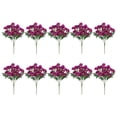 thumbnail image 3 of 10 Pcs Artificial Fall Flowers, Lifelike Fake Silk Mums, UV Resistant Artificial Flowers, Fake Daisy Bouquets, Waterproof Vibrant Floral Picks, Fake Flowers for Outdoor Porch Home Decor, 3 of 5