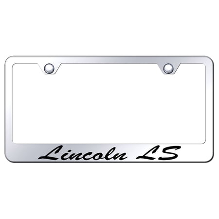 Lincoln LS Laser Etched Script Stainless Steel License Plate Frame (Chrome)