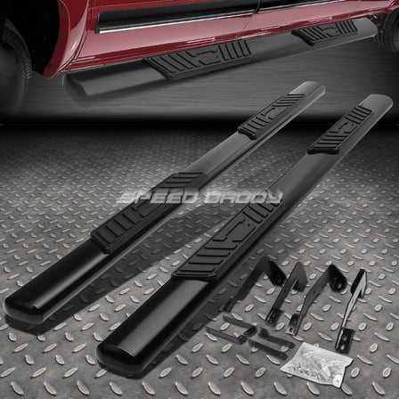 Nuvision for 02-09 Ram 1500-3500 Crew Cab 5" Black Oval Side Step Nerf Bar Running Board