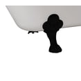 thumbnail image 5 of 67" Cast Iron R5061BL-CH Soaking Clawfoot Tub and Tray with External Drain in Polished Chrome and Matte Black Clawfeet, 5 of 9
