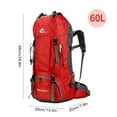 thumbnail image 3 of 60L Hiking Backpack Water-resistant Climbing Camping Backpack Travel Daypack with Rain Cover, 3 of 8