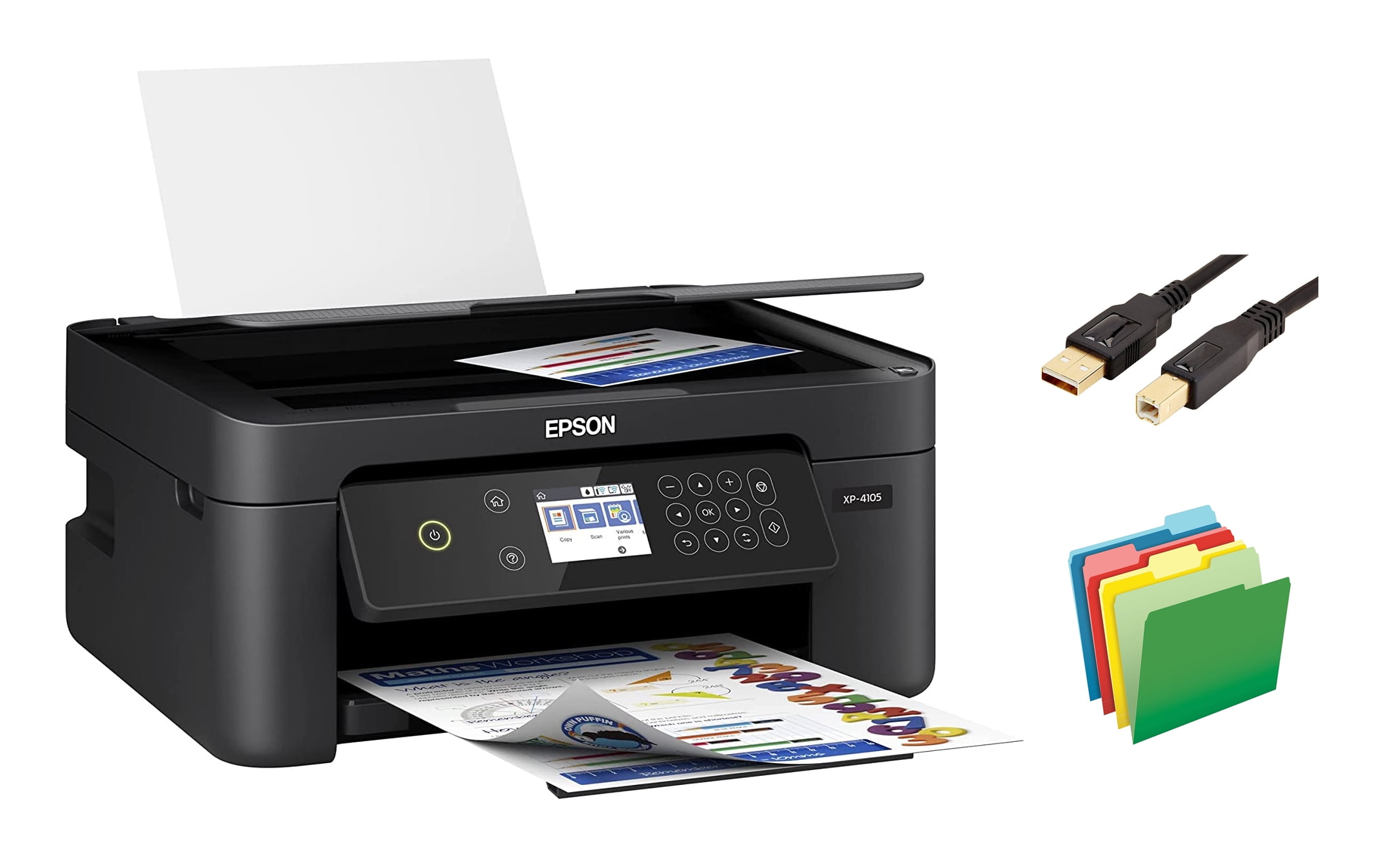 Voice-Activated 5760 x 1440 dpi DAODYANG 30-Sheet ADF 10 ppm Print Scan Copy Fax Auto 2-Sided Printing 8.5 x 14 Epson Workforce WF-2850 All-in-One Wireless Color Inkjet Printer Black 