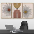 thumbnail image 2 of wall26 Framed Wall Art Print Set Boho Brown and Yellow Shining Sun and Polygons Abstract Shapes Illustrations Modern Art Boho Colorful Multicolor for Living Room, Bedroom, Office - 16"x24"x, 2 of 5