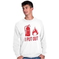 thumbnail image 4 of Put Out Fire Firefighter Fireman Men's Big & Tall Long Sleeve Graphic Tee Brisco Brands 3X, 4 of 5