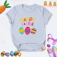 thumbnail image 2 of TSADFHJI Longues Hauts à Manches pour Femmes Tendance 2024 T-Shirt Décontracté Imprimé Lettre Œuf Joyeux de Pâques Col Rond Manches Courtes TTG Gris, 2 of 4