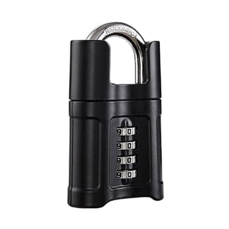 DELSWIN 4-Digit Combination Disc Padlock - 2 Pack Blue Outdoor Padlocks For Storage Units, Trailers & Lockers