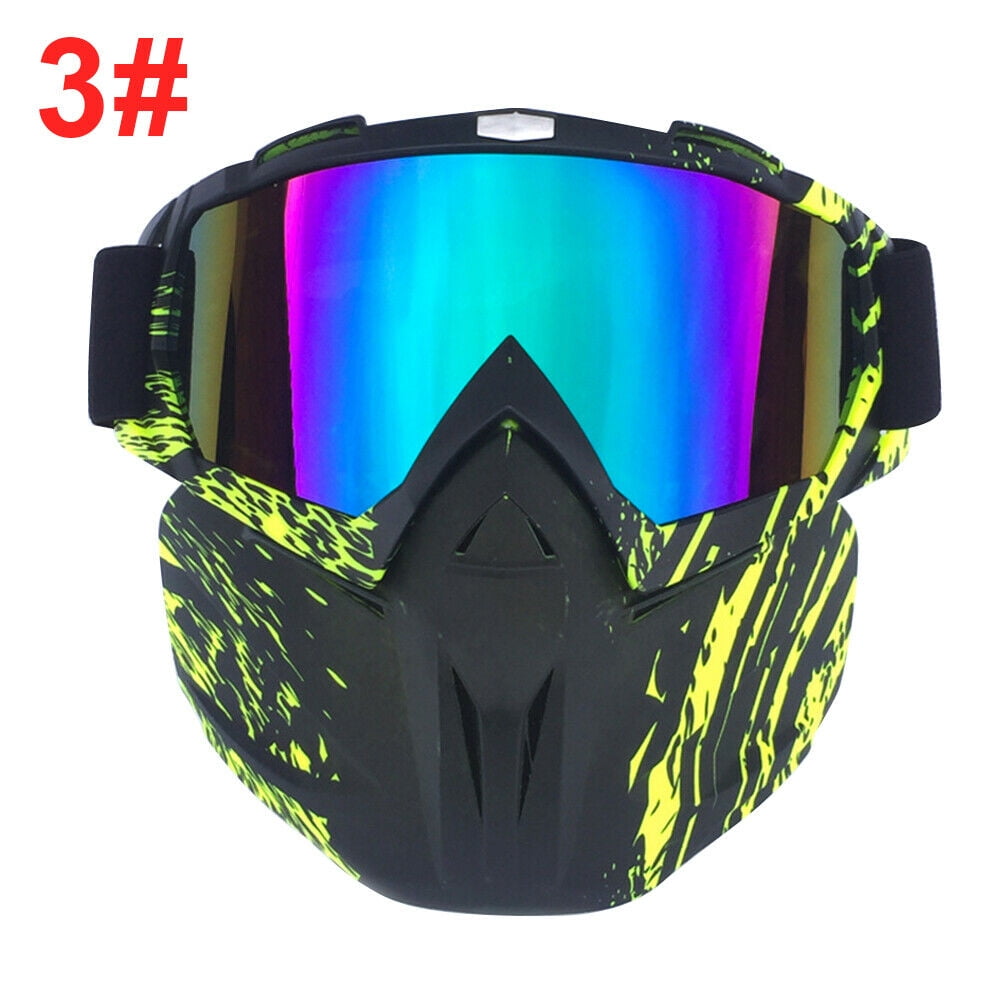 LAMEDA Motorcycle Goggles Helmet Riding Glasses Motocross Face Mask Winter Ski Riding Cycling for Men Skiing Green 