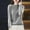 Gray women fall winter sweater a1, variant on Women's Fall Winter Round Neck Long Sleeve Knitted Warm Pullover Tops Solid Casual Basic Sweaters Cozy Layering Fashion Clothes, Mint Green XL