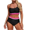 thumbnail image 2 of Blmnix Modest Swimsuits Womens Bathing Suits Two Piece High Waisted Swimsuits Swimming Suit Boat Neck Sexy Swimsuits for Women,M, 2 of 9