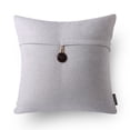 thumbnail image 4 of Phantoscope Farmhouse Series Cotton Blend Decorative Throw Pillow with Single Button, 22" x 22", Light Grey, 1 Pack, 4 of 7