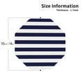 thumbnail image 2 of Picia Navy Blue And White Stripes Printed Leather Coasters for Drinks, 4" Drink Coasters Set of 4 for Tabletop Protection, Handmade Luxurious Home Décor and Housewarming Gift -Octagon, 2 of 6