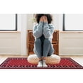 thumbnail image 3 of Gloria Non Slip Rubber Back Kitchen Rug Kitchen Runner Kitchen Mat Anti Slip Carpet (Checkered-Red Runner (20"x59")), 3 of 6