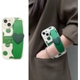 thumbnail image 6 of Vintage Green Polka Dots Phone Case with Love Heart Wristband and Adjustable Shoulder Strap, Shockproof Soft Case for iPhone 13 Pro Max, 6 of 8