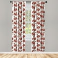 thumbnail image 5 of Ambesonne Fruits Window Curtains, Flowering Pomegranate, Each 28" W x 95" L, Red Umber Rose, 5 of 5