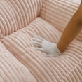 thumbnail image 6 of Newest Cloud Comfort Collection Plush Corduroy Bean Bag Chaise Lounge with Armrests and Ottoman for Living Room, Bedroom & Dorm, Pink, 6 of 12