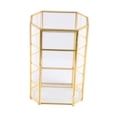 thumbnail image 1 of Caja de joyería de cristal, organizador de baratija, contenedor decorativo geométrico, estuche de exposición de joyería, estuche de almacenamiento de, 1 of 8