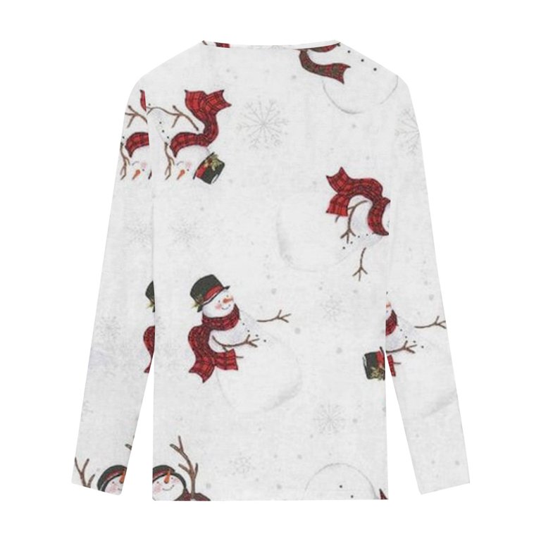  Flowy Swing Vneck Tunic Tops Novelty Xmas Sweaters