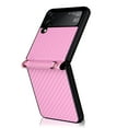 thumbnail image 2 of Allytech Case for Samsung Galaxy Z Flip 3 5G 2021 Released, Z Flip 3 Case, Carbon Fiber Shockproof Protective Ultra Slim Fit Shell Cover with Detachable Adjustable Shoulder Strap, Pink, 2 of 9