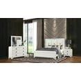 thumbnail image 2 of Laguna Modern Style Queen 4 PC Bedroom set made with Wood in White, 2 of 12