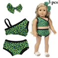thumbnail image 2 of Ensemble de Maillot de Bain pour Poupée Mini Imprimé Léopard Tenue de Poupée avec Bandeau, 2 of 10