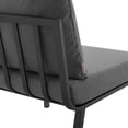 thumbnail image 5 of Modway Riverside Outdoor Patio Aluminum Armless Chair in Gray/Charcoal, 5 of 8
