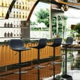 thumbnail image 5 of Adjustable Bar Stools Set of 2, Swivel Counter Height Stools with Back Support, PU Leather Mid-Century Modern Kitchen Island Stools, 5 of 9