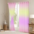thumbnail image 3 of Manfei Boys Girls Watercolor Rainbow Curtains Pack of 2 (42x84 Each),Dreamy Princess Curtains Blackout,Gradient Ombre Bedroom Curtains,Super Cozy Room Decor, 3 of 6