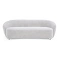 thumbnail image 2 of Benjara 90" Sofa- Contemporary Curved Round Back- Plush Off White- Black Feet, 2 of 7