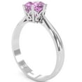 thumbnail image 3 of Crown Setting Lab-Created Pink Sapphire Engagement Ring In 14k White Gold, 3 of 6