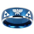 thumbnail image 2 of Tungsten Legend of Zelda 8mm Brushed Blue Two Tone Dome Polished Edges Men Ring, 2 of 2
