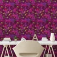 thumbnail image 2 of Ambesonne Floral Art Peel & Stick Wallpaper for Home, Dreamy Leaves Lavenders, 13"x72", Magenta Green Dried Rose, 2 of 5