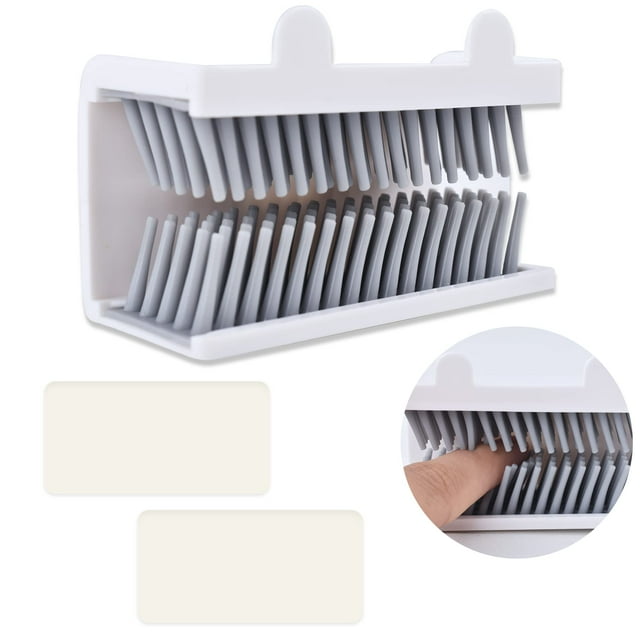 Recogedor de pelo para ducha, recogedor de pelo reutilizable para ducha, trampa para pelo para baño, evita desagües obstruidos (blanco)