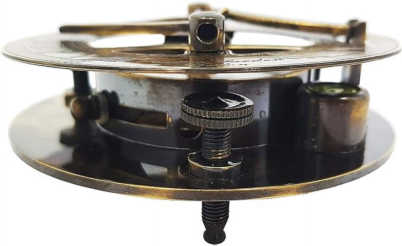 Indian Nautical Instruments Brass Compass - Antique Brass Sundial Compass Marine Boat Gift Pocket Sun Dial in Box Nautical Marine Gift Sun Clock Pirate Ship Replica Watch